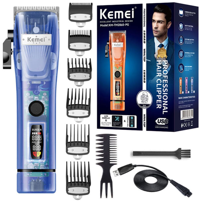 2860 Pro Adjustable Powerful Hair Clipper Lcd Electric