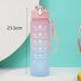 2l Outdoor Sport Water Bottle With Time Marker Leakproof