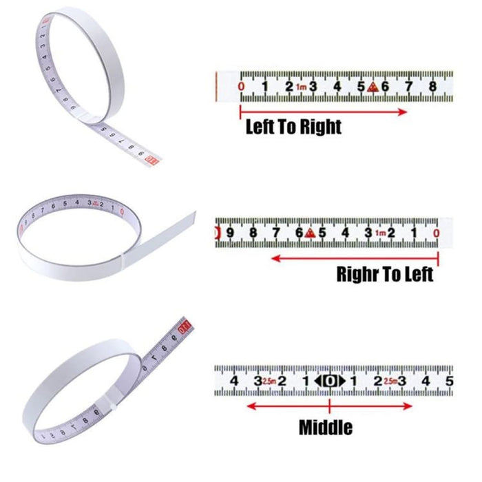 2m Sticky Scale Steel Ruler With Glue Tape Measure