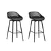 2pc Outdoor Bar Stools Plastic Metal Dining Chair Patio