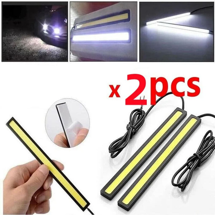 2pcs 17cm Universal Waterproof Cob Drl Fog Lamp For Cars