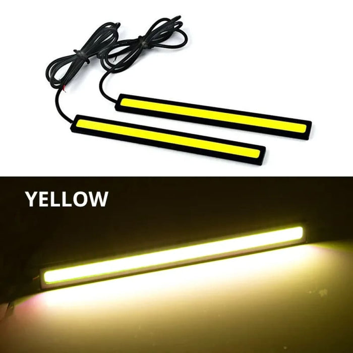 2pcs 17cm Universal Waterproof Cob Drl Fog Lamp For Cars