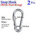 2pcs 304 Stainless Steel Quick Buckle Installation Parts