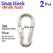 2pcs 304 Stainless Steel Quick Buckle Installation Parts