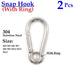 2pcs 304 Stainless Steel Quick Buckle Installation Parts