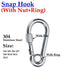 2pcs 304 Stainless Steel Quick Buckle Installation Parts