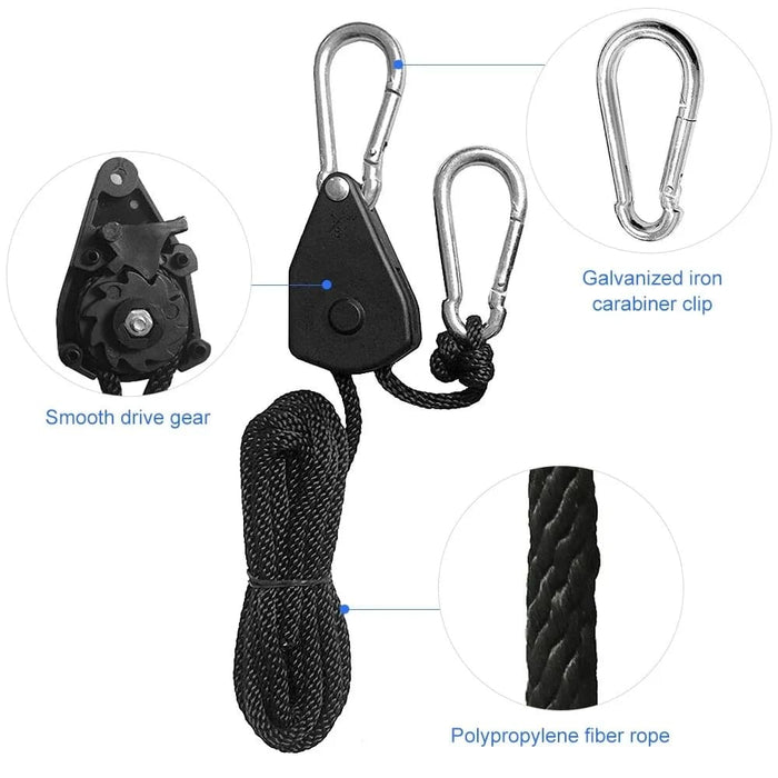 2pcs Adjustable Reinforced Hangers Hanging Ratchet For Tent