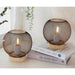 2pcs Battery Powered Metal Mesh Candle Holder For Home Decor