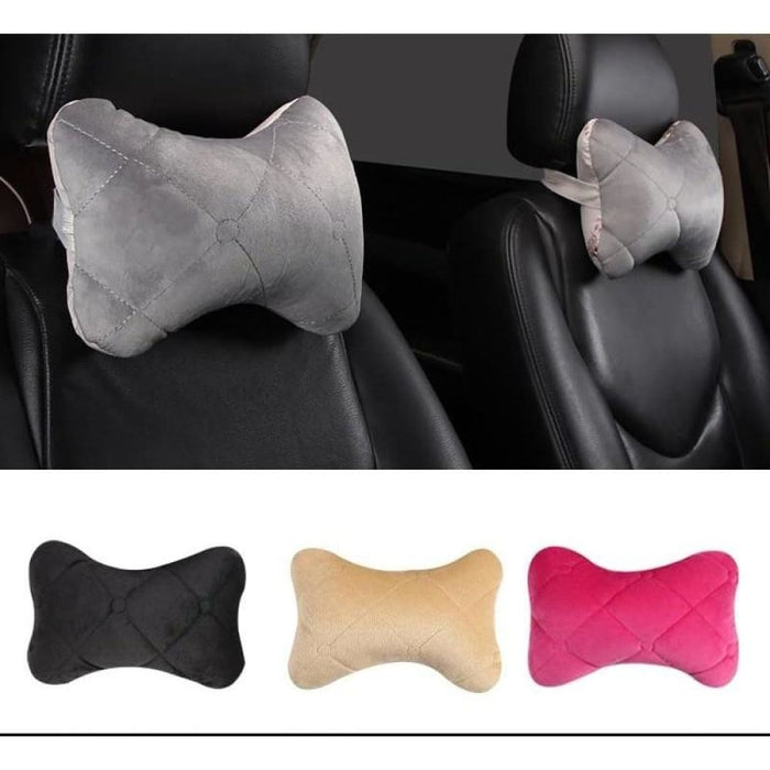 2pcs Brand New Car Neck Pillows Both Side Silk Cotton