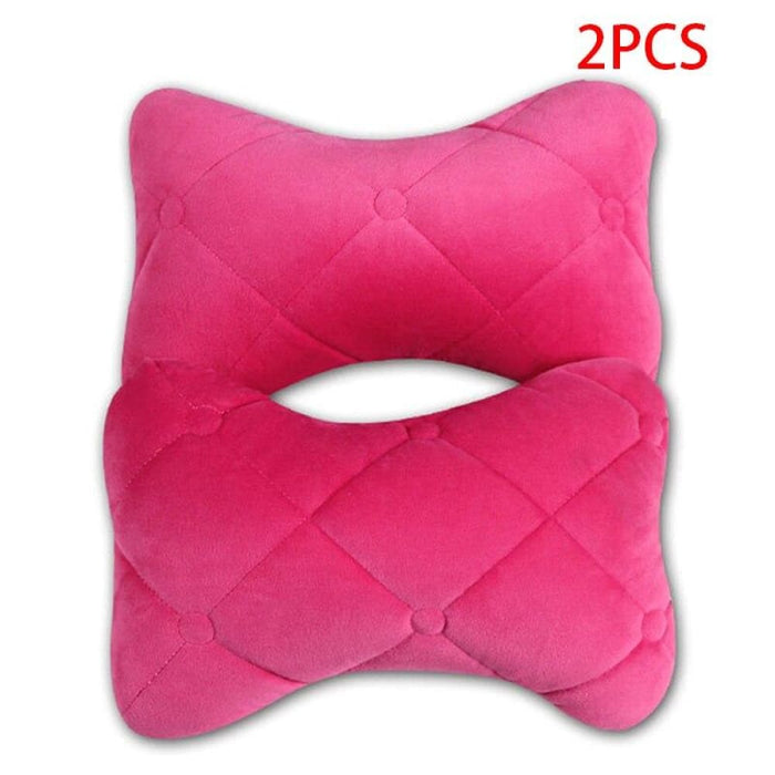 2pcs Brand New Car Neck Pillows Both Side Silk Cotton