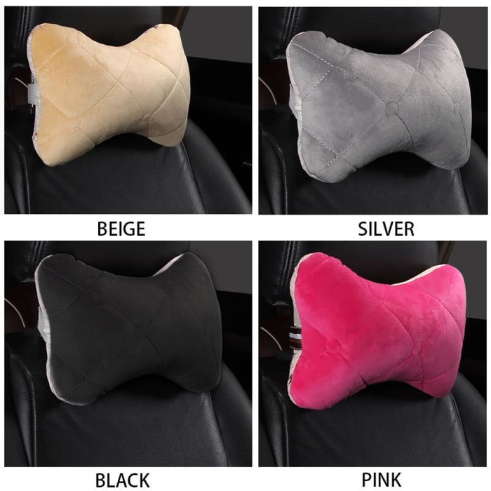 2pcs Brand New Car Neck Pillows Both Side Silk Cotton