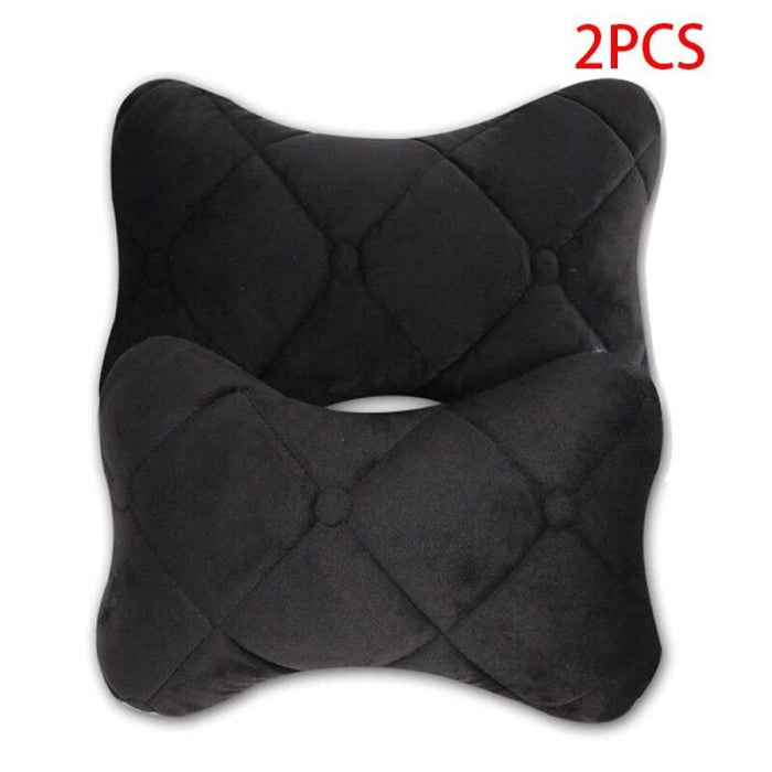 2pcs Brand New Car Neck Pillows Both Side Silk Cotton