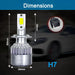 2pcs C6 72w H11 H4 Hi Lo H1 H7 Cob Led Car Headlight Bulbs