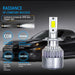 2pcs C6 72w H11 H4 Hi Lo H1 H7 Cob Led Car Headlight Bulbs