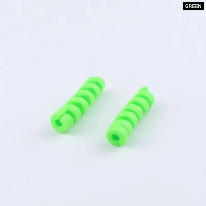 2pcs Usb Cable Protector Silicone Spiral Shape Charger Cord