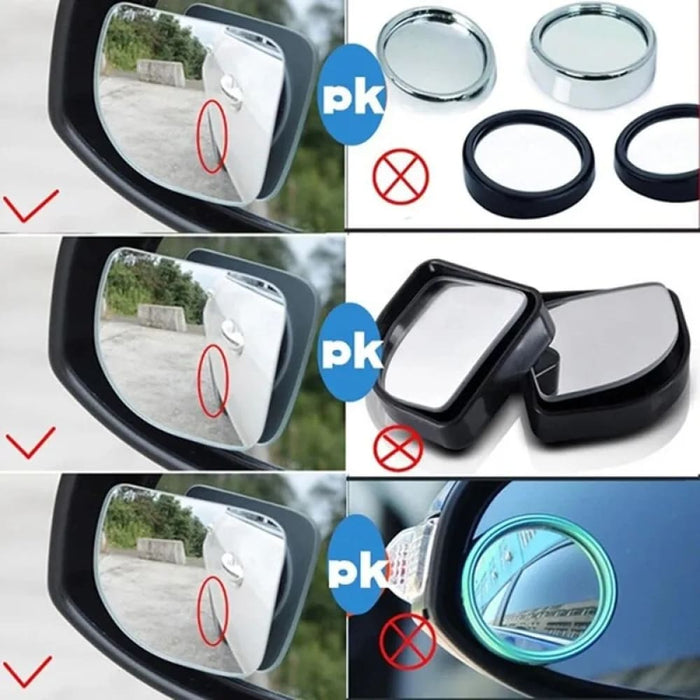 2pcs Car Blind Spot Mirrors 360 Adjustable Rearview