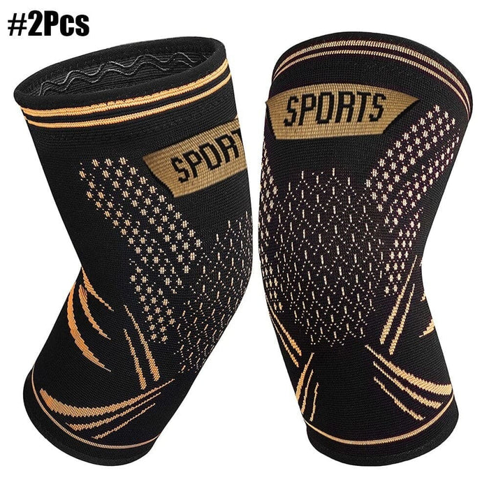 2pcs Copper Knee Compression Leg Sleeves For Pain Running