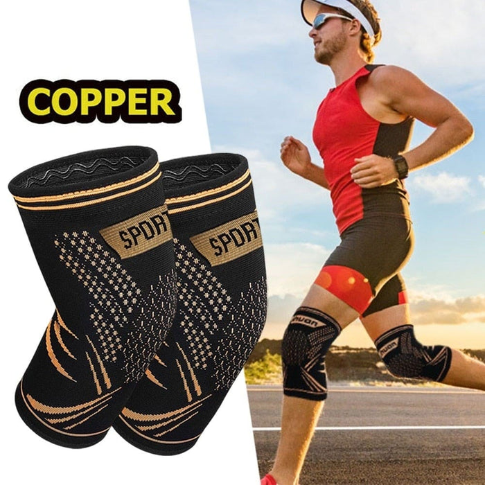 2pcs Copper Knee Compression Leg Sleeves For Pain Running