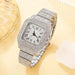 2pcs Set Diamond Women Watches Gold Watch Ladies Wrist