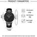 2pcs Set Fashion Mens Leather Watches Simple Men Business