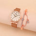 2pcs Set Fashion Women Bracelet Quartz Watches Magnetic