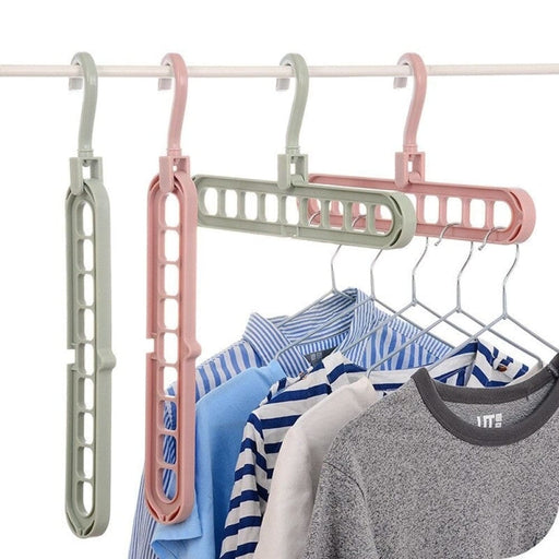 2pcs Multifunctional Foldable Reusable Hanger Storage Rack