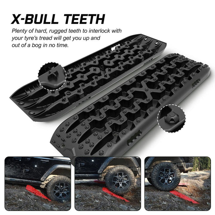 2pcs Recovery Tracks Boards Snow Mud 4wd With 4pc Mounting