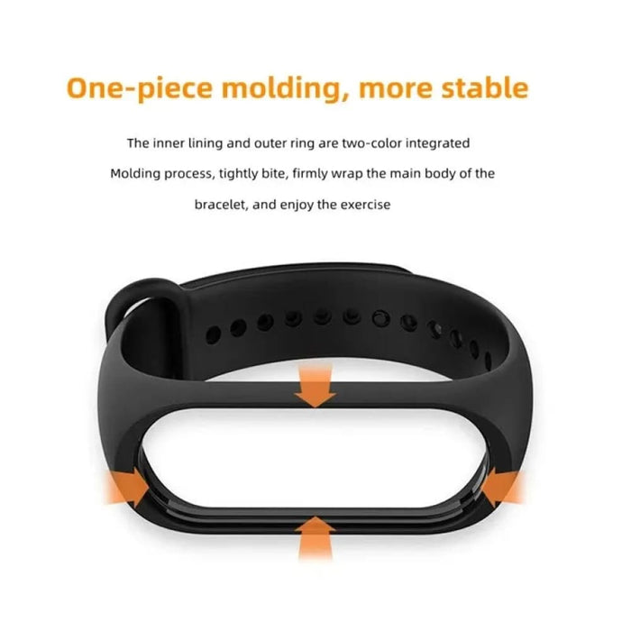 2pcs Silicone Watchband For Mi Band 7 6 5 4 3 Replacement