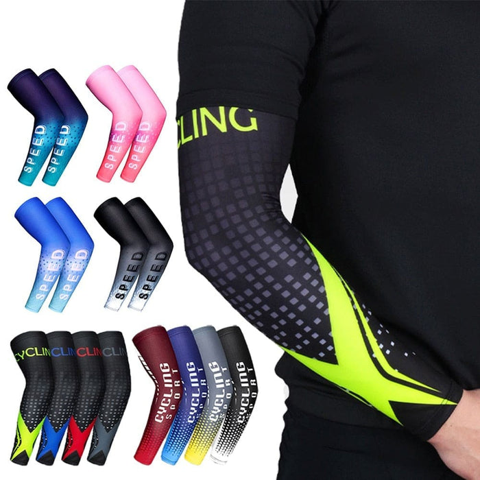 2pcs/pair Anti-uv Sun Protection Arm Sleeves For Running