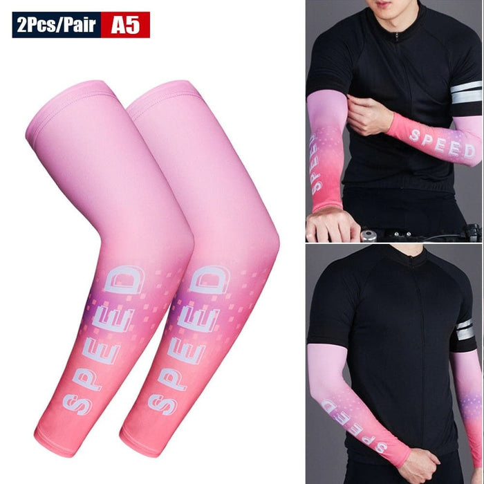 2pcs/pair Anti-uv Sun Protection Arm Sleeves For Running