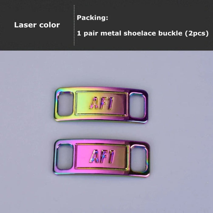 2pcs/pair Buckle Metal Af1 Lock Diy Sneaker Shoe Laces