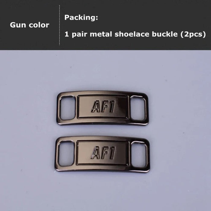 2pcs/pair Buckle Metal Af1 Lock Diy Sneaker Shoe Laces