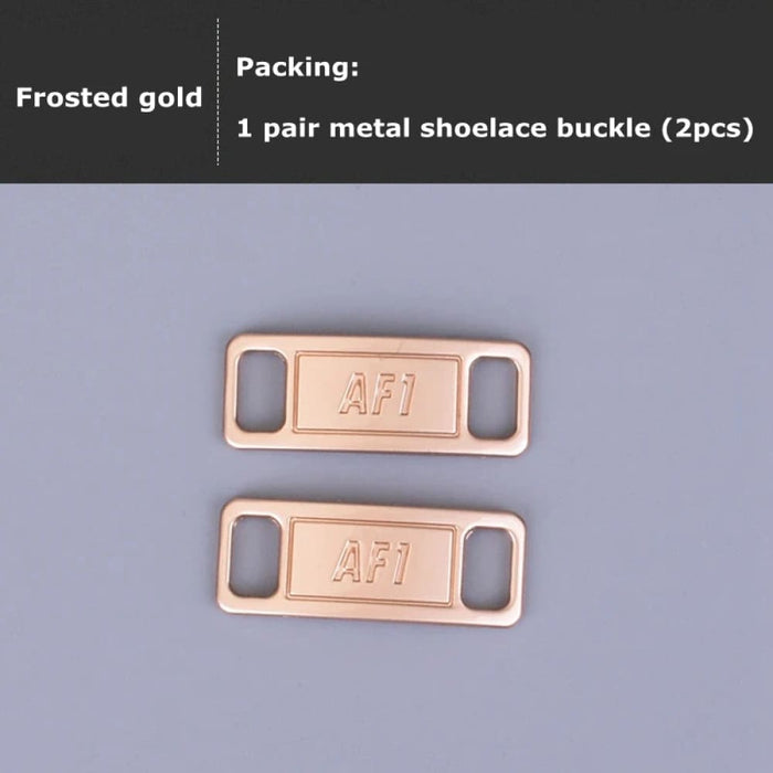 2pcs/pair Buckle Metal Af1 Lock Diy Sneaker Shoe Laces