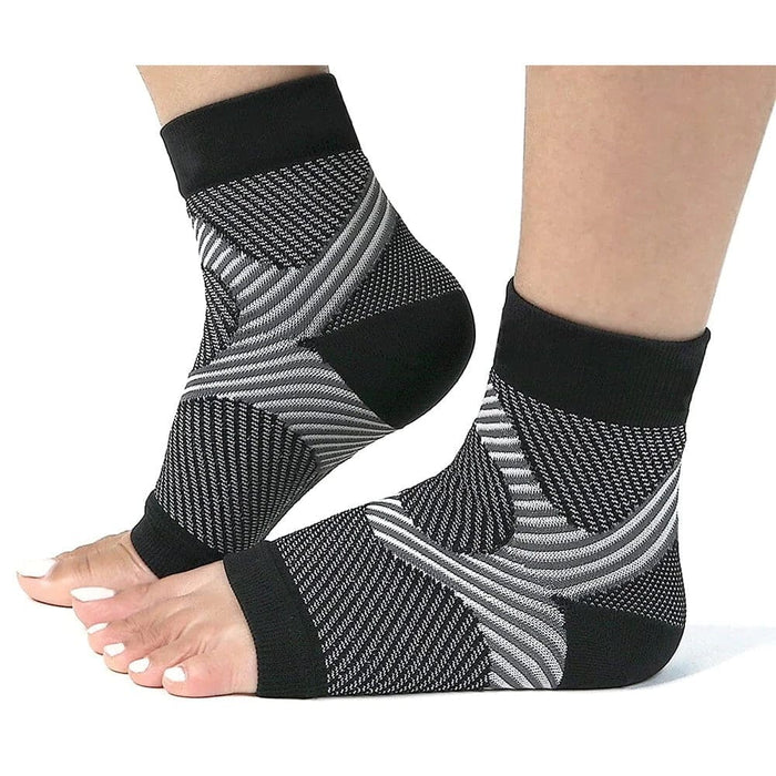 2pcs/pair Open Toe Foot Compression Socks For Achilles