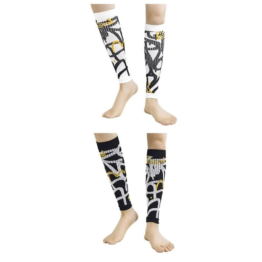 2pcs/pair Sports Graffiti Calf Socks For Men Women