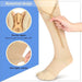 2pcs/pair Zipper Compression Open Toe Stockings For Women