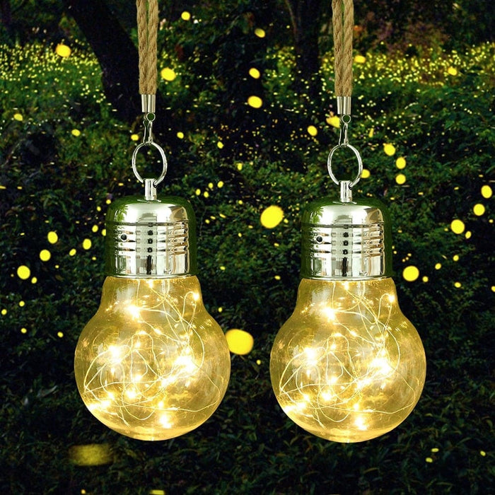 2pcs/set Modern Battery Powered Hanging Led Bulb Light