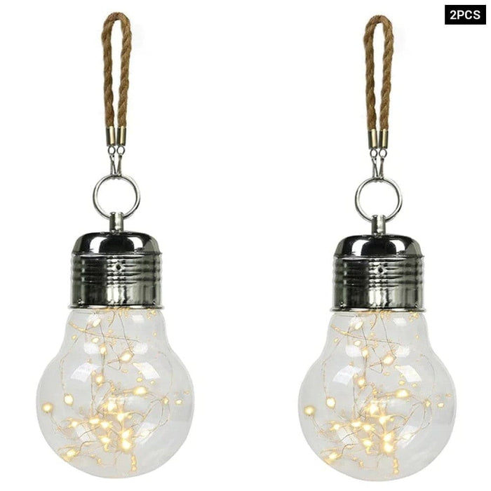 2pcs/set Modern Battery Powered Hanging Led Bulb Light