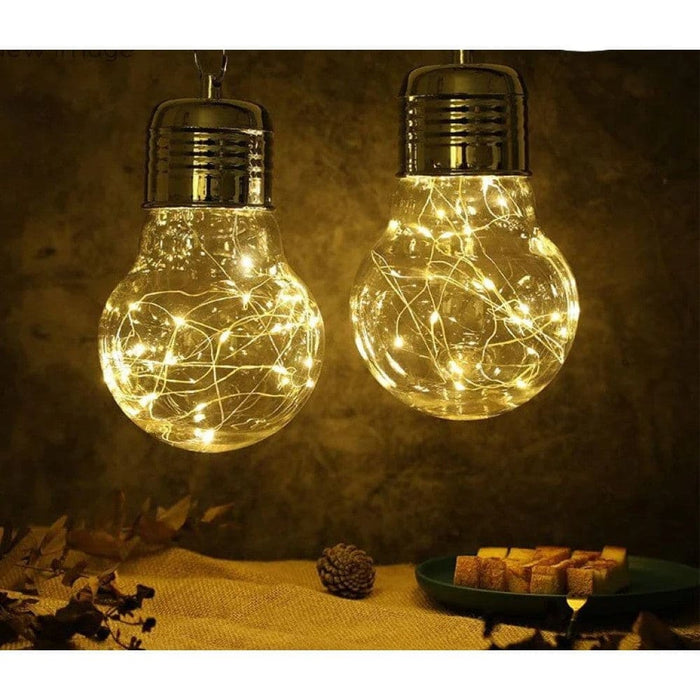 2pcs/set Modern Battery Powered Hanging Led Bulb Light