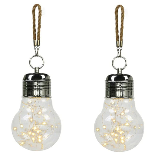 2pcs/set Modern Battery Powered Hanging Led Bulb Light