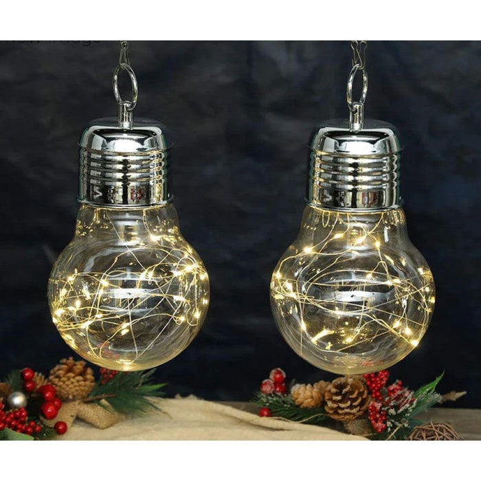 2pcs/set Modern Battery Powered Hanging Led Bulb Light