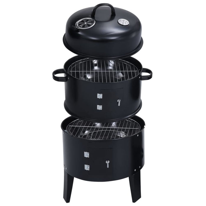 3-in-1 Charcoal Smoker Bbq Grill 40x80 Cm Allot