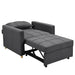 3-in-1 Convertible Lounge Chair Bed By Sarantino - Dark Grey