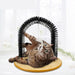 3 In 1 Durable Wood Base Arch Cat Self Grooming Comb Brush