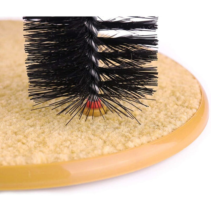 3 In 1 Durable Wood Base Arch Cat Self Grooming Comb Brush