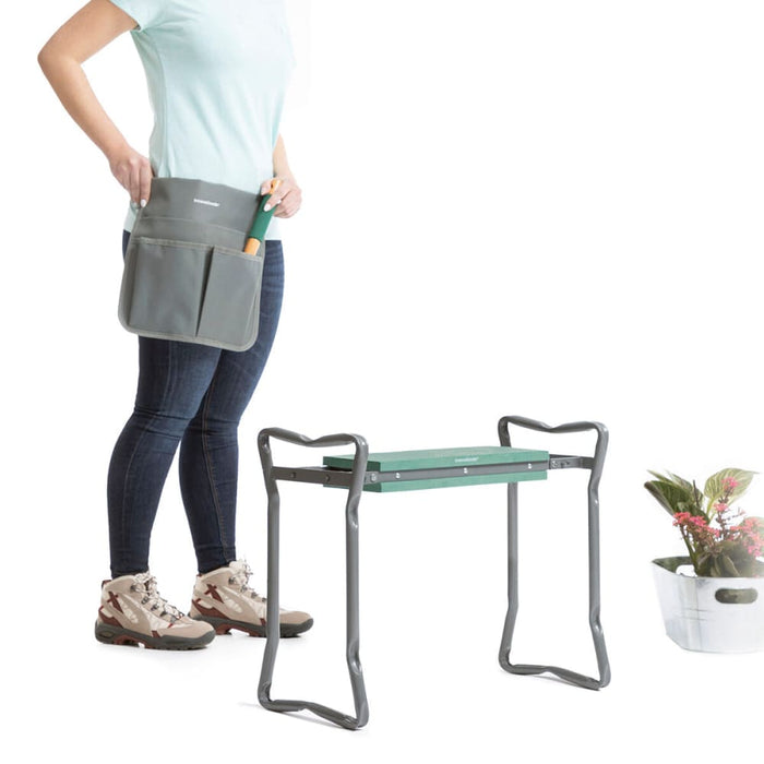 3-in-1 Folding Garden Seat With Bag For Tools Situl