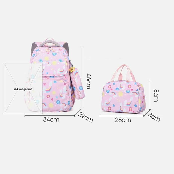 3 In 1 Kids Backpack With Lunch Bag And Pencil Case