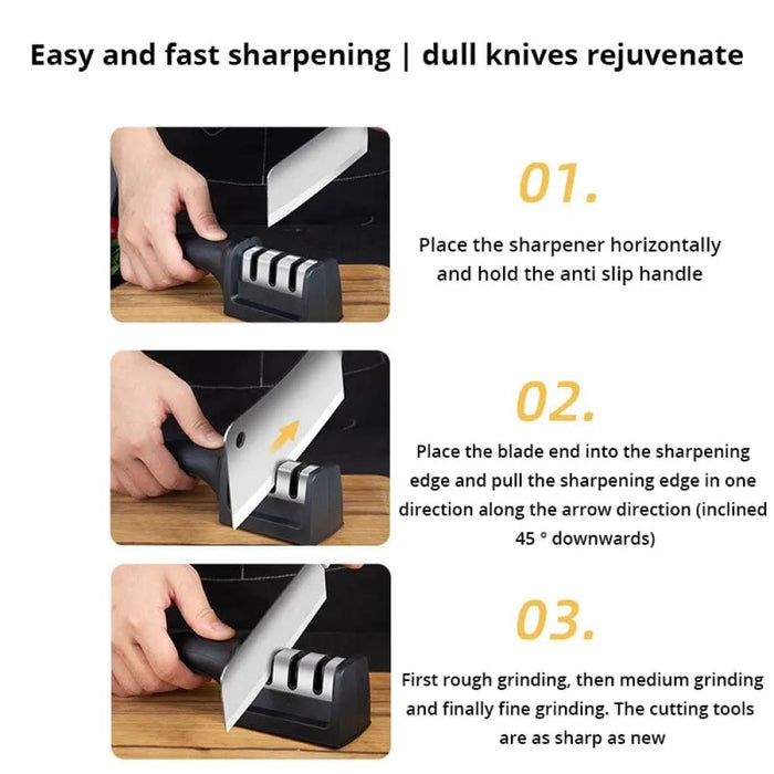 3 In 1 Kitchen Knife Sharpener