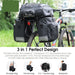 3 In 1 48l Large Capacity Bicycle Bag With Rain Cover