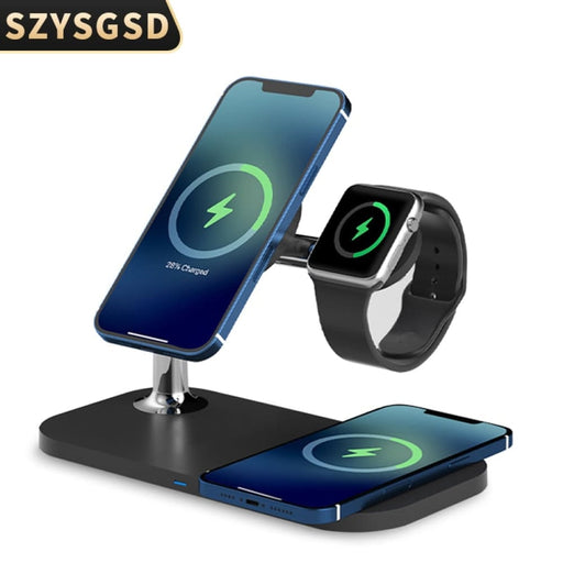 3 In 1 15w Magnetic Wireless Charging Stand